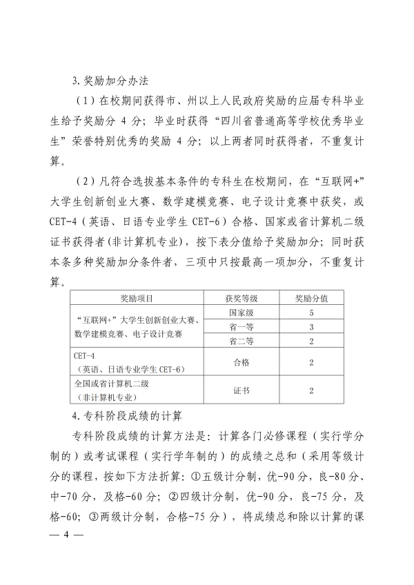 2022年四川輕化工大學(xué)專升本招生章程(圖4)