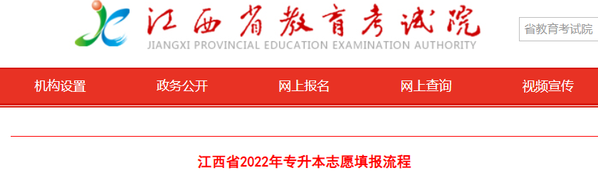 江西省2022年專(zhuān)升本志愿填報(bào)流程