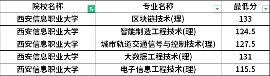 2022年西安信息職業(yè)大學(xué)專升本退役士兵考生最低分數(shù)線