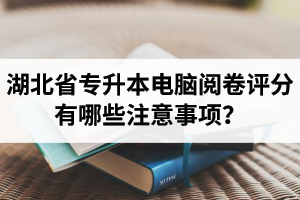 湖北省專升本電腦閱卷評(píng)分有哪些注意事項(xiàng)？