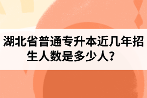 湖北省普通專升本近幾年招生人數(shù)是多少人？工作和升本怎么選擇比較好？