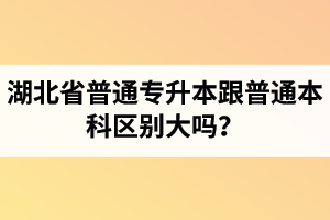 湖北省普通專升本跟普通本科區(qū)別大嗎？專升本專業(yè)課考什么內容？