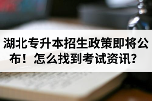 湖北省普通專升本招生政策即將公布！怎么找到最新考試資訊？