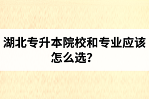 湖北專升本院校和專業(yè)應(yīng)該怎么選？公辦院校和民辦院校差別大嗎？