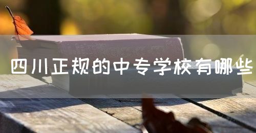 四川正規(guī)的中專學校有哪些？(圖1)