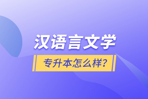 漢語言文學(xué)專升本怎么樣？